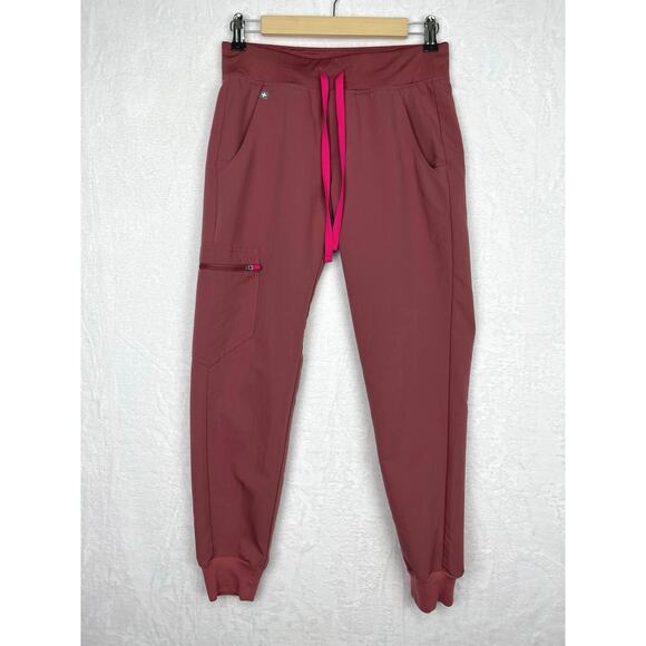 FIGS Scrub Set Catarina One-Pocket Scrub Top Zamora Jogger Pants XSP Mauve - Picture 3 of 16